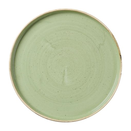 Churchill Stonecast Sage Green Walled Plate 260mm Pack of 6 (DX016)