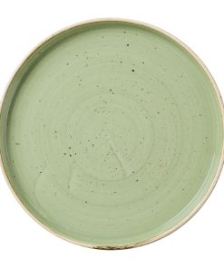 Churchill Stonecast Sage Green Walled Plate 210mm Pack of 6 (DX017)