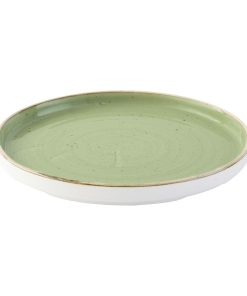 Churchill Stonecast Sage Green Walled Plate 210mm Pack of 6 (DX017)
