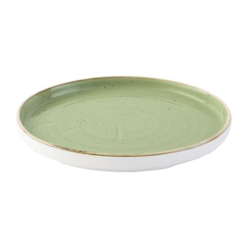 Churchill Stonecast Sage Green Walled Plate 210mm Pack of 6 (DX017)