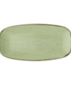 Churchill Stonecast Sage Green Chefs Oblong Plate 298mm Pack of 12 (DX018)