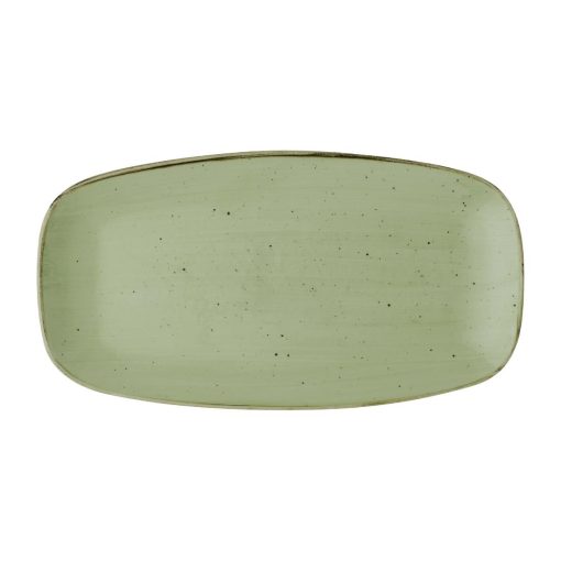 Churchill Stonecast Sage Green Chefs Oblong Plate 355mm Pack of 6 (DX019)