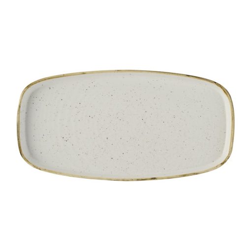 Churchill Stonecast Barley White Chefs Walled Oblong Plate 300mm Pack of 6 (DX020)