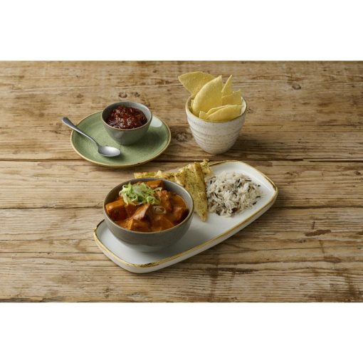 Churchill Stonecast Barley White Chefs Walled Oblong Plate 300mm Pack of 6 (DX020)