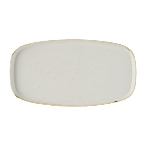Churchill Stonecast Barley White Chefs Walled Oblong Plate 350mm Pack of 6 (DX021)