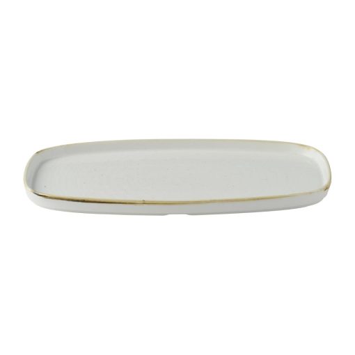 Churchill Stonecast Barley White Chefs Walled Oblong Plate 350mm Pack of 6 (DX021)