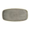 Churchill Stonecast Peppercorn Grey Chefs Walled Oblong Plate 300mm Pack of 12 (DX022)