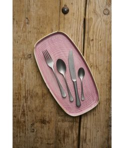 Churchill Stonecast Petal Pink Chefs Walled Oblong Plate 300mm Pack of 6 (DX024)