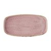 Churchill Stonecast Petal Pink Chefs Walled Oblong Plate 350mm Pack of 6 (DX025)