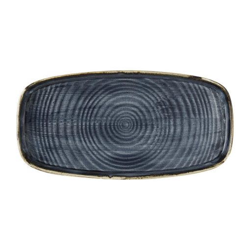 Churchill Stonecast Blueberry Chefs Walled Oblong Plate 300mm Pack of 6 (DX026)