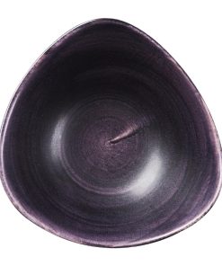 Churchill Stonecast Patina Deep Purple Triangle Bowl 185mm 12 Pack (DX067)