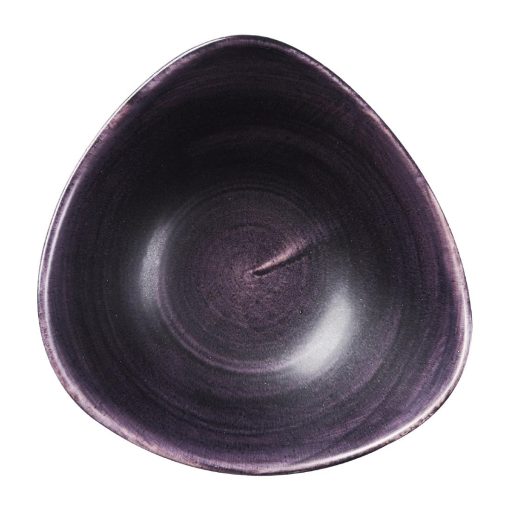 Churchill Stonecast Patina Deep Purple Triangle Bowl 185mm 12 Pack (DX067)