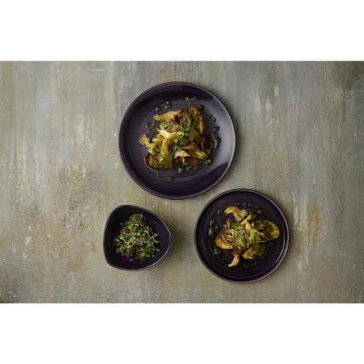Churchill Stonecast Patina Deep Purple Triangle Bowl 185mm 12 Pack (DX067)