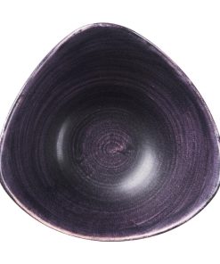 Churchill Stonecast Patina Deep Purple Triangle Bowl 153mm 12 Pack (DX068)