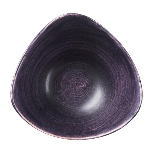 Churchill Stonecast Patina Deep Purple Triangle Bowl 153mm 12 Pack (DX068)
