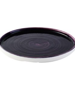 Churchill Stonecast Patina Deep Purple Walled Plate 260mm 6 Pack (DX069)