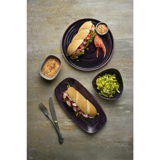 Churchill Stonecast Patina Deep Purple Walled Plate 210mm 6 Pack (DX070)