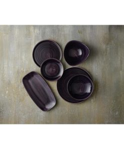 Churchill Stonecast Patina Deep Purple Walled Plate 210mm 6 Pack (DX070)