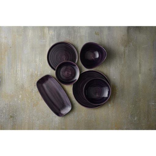 Churchill Stonecast Patina Deep Purple Walled Plate 210mm 6 Pack (DX070)