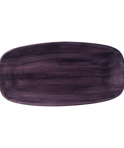 Churchill Stonecast Patina Deep Purple Chefs Oblong Plate 355mm 6 Pack (DX072)