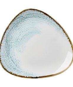 Churchill Homespun Accents Aquamarine Triangle Plate 265mm 12 Pack (DX097)
