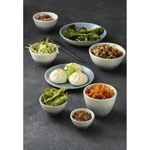 Churchill Studio Prints Raku Topaz Blue Snack Bowl 400ml Pack of 12 (DX107)