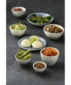 Churchill Studio Prints Raku Topaz Blue Deep Bowl 240ml Pack of 12 (DX109)