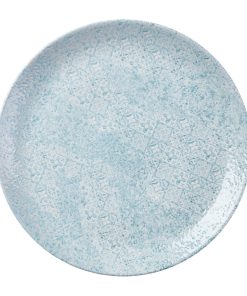 Churchill Vintage Prints Med Tiles Aquamarine Coupe Plate 288mm 12 Pack (DX112)