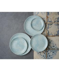 Churchill Vintage Prints Med Tiles Aquamarine Coupe Plate 288mm 12 Pack (DX112)