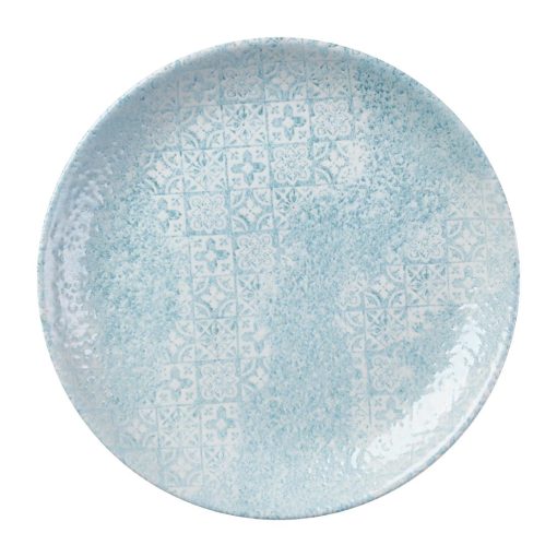 Churchill Vintage Prints Med Tiles Aquamarine Coupe Plate 217mm 12 Pack (DX114)