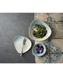 Churchill Vintage Prints Med Tiles Aquamarine Triangle Bowl 235mm 12 Pack (DX123)