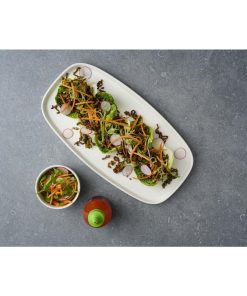 Churchill Chefs Plates White Walled Oblong Plate 350mm 6 Pack (DX126)