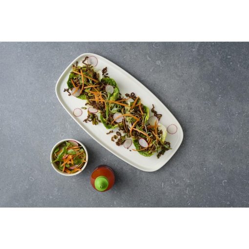 Churchill Chefs Plates White Walled Oblong Plate 350mm 6 Pack (DX126)
