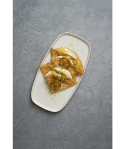 Churchill Chefs Plates White Walled Oblong Plate 350mm 6 Pack (DX126)