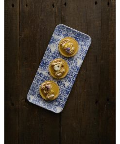 Churchill The Makers Collection Organic Rectangular Platters Porto Blue 179mm Pack of 12 (DX153)