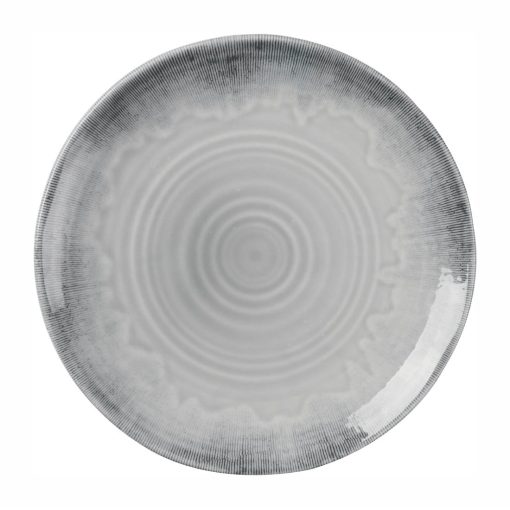 Churchill Harvest Flux Grey Organic Coupe Plate 230mm Pack of 12 (DX157)