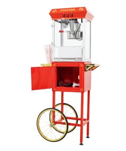 A1 Equipment 8oz Popcorn Machine with Cart Red (HT426)