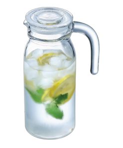 Arcoroc Spring Jugs with Glass Lid 1Ltr 6 pack (HW273)