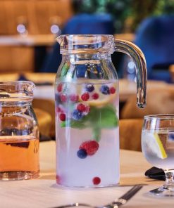 Arcoroc Spring Jugs with Glass Lid 1Ltr 6 pack (HW273)