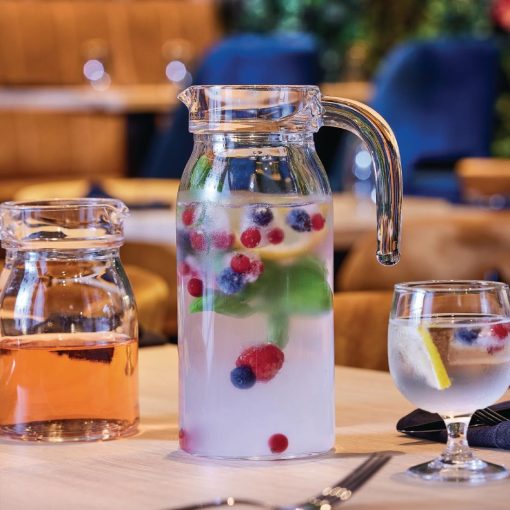Arcoroc Spring Jugs with Glass Lid 1Ltr 6 pack (HW273)