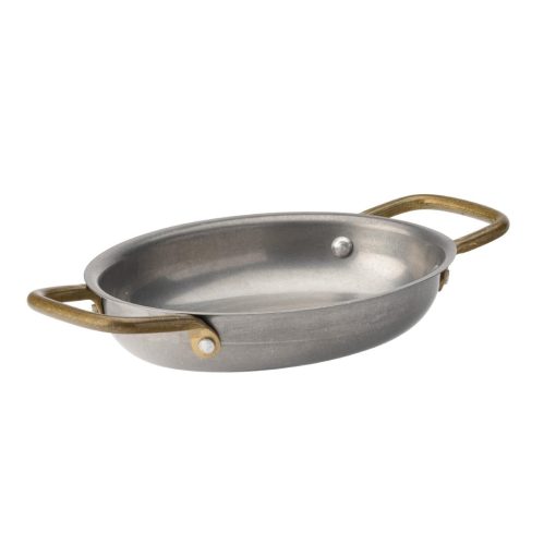 Utopia Vintage Steel Oval Dish 165 x 125mm 6 Pack (HX614)