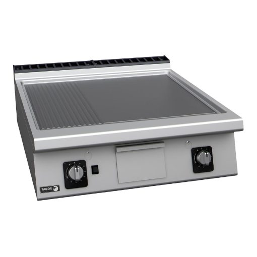 Fagor 900 Series Countertop Half Ribbed Plate Gas Griddle FT-G910 LR (HY843)