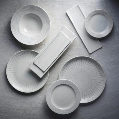 Churchill Era Grey Profile Plates 210mm Pack of 12 (HY921)