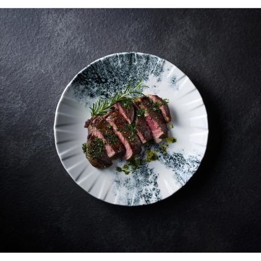 Churchill Smoke Black Coupe Plates 237mm Pack of 6 (HY926)