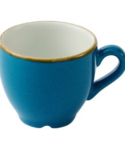 Churchill Stonecast Java Blue Cafe Espresso Cups 103ml Pack of 12 (HY935)