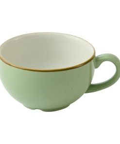 Churchill Stonecast Sage Green Cafe Cappuccino Cups 336ml Pack of 12 (HY954)