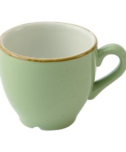 Churchill Stonecast Sage Green Cafe Espresso Cups 103ml Pack of 12 (HY955)