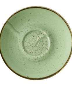 Churchill Stonecast Sage Green Cafe Cappuccino Saucers 158mm Pack of 12 (HY956)