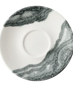 Churchill China Tide Black Cappuccino Saucers 158mm Pack of 12 (HY966)