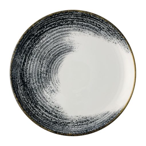 Churchill Homespun Accents Black Evolve Coupe Plates 260mm 12 Pack (JA057)
